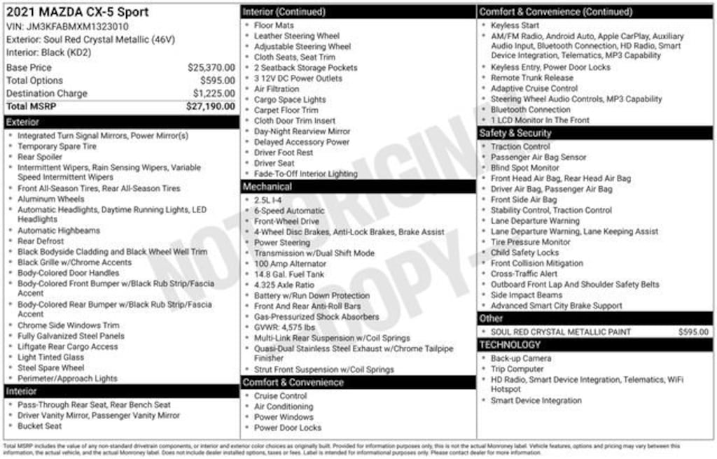Certified 2021 Mazda CX-5 Sport SUV