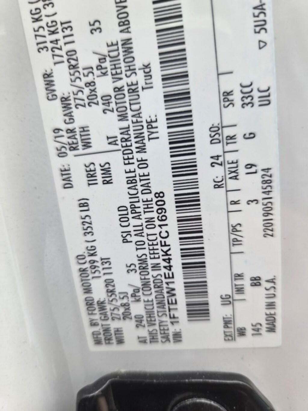 Used 2019 Ford F-150 Platinum Truck SuperCrew Cab