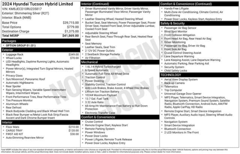 Certified 2024 Hyundai Tucson Hybrid Limited SUV