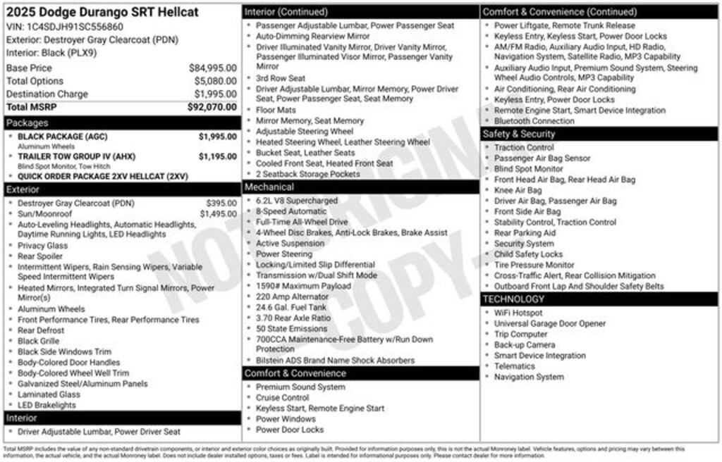 Used 2025 Dodge Durango SRT Hellcat SUV