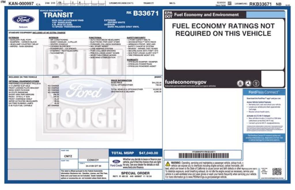 Used 2024 Ford Transit-350 Base Truck