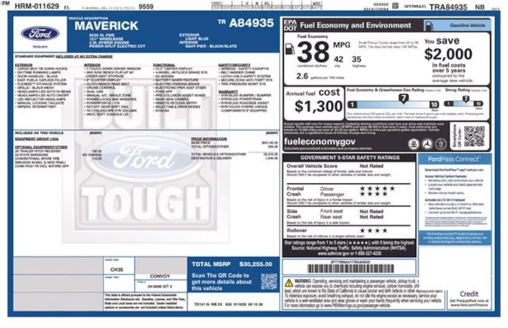 New 2026 Ford Maverick XL Truck SuperCrew