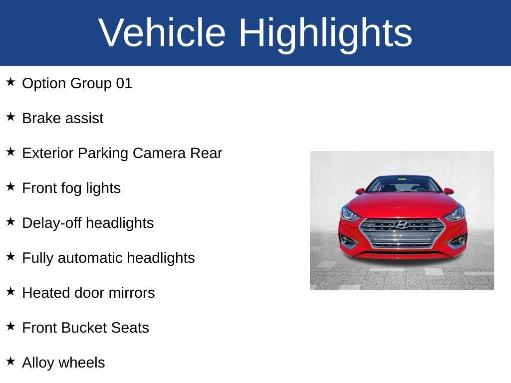 Used 2022 Hyundai Accent SEL Sedan