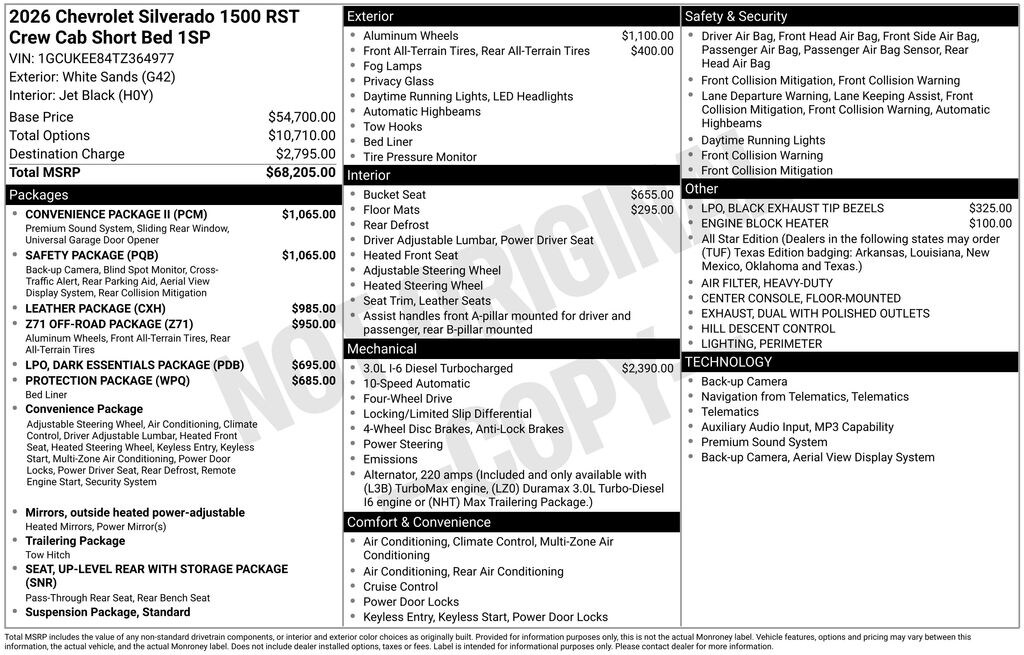 New 2026 Chevrolet Silverado 1500