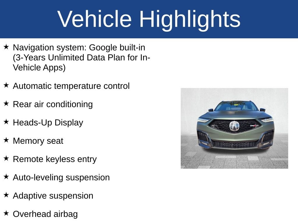 Used 2025 Acura MDX Type S w/Advance Package SUV