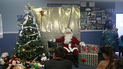 photo of Santa at Cops n Kids event