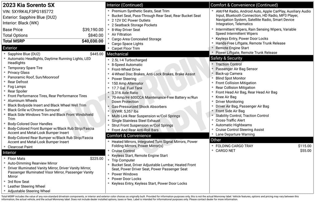 Used 2023 Kia Sorento SX SUV