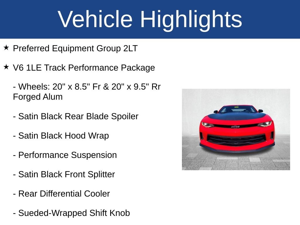 Used 2017 Chevrolet Camaro 2LT Coupe