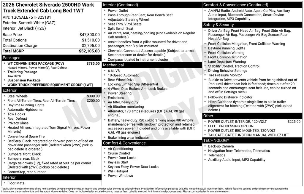 New 2026 Chevrolet Silverado 2500HD