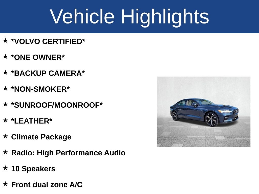 Certified 2024 Volvo S60 B5 Core Dark Theme Sedan