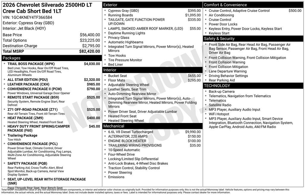 New 2026 Chevrolet Silverado 2500HD