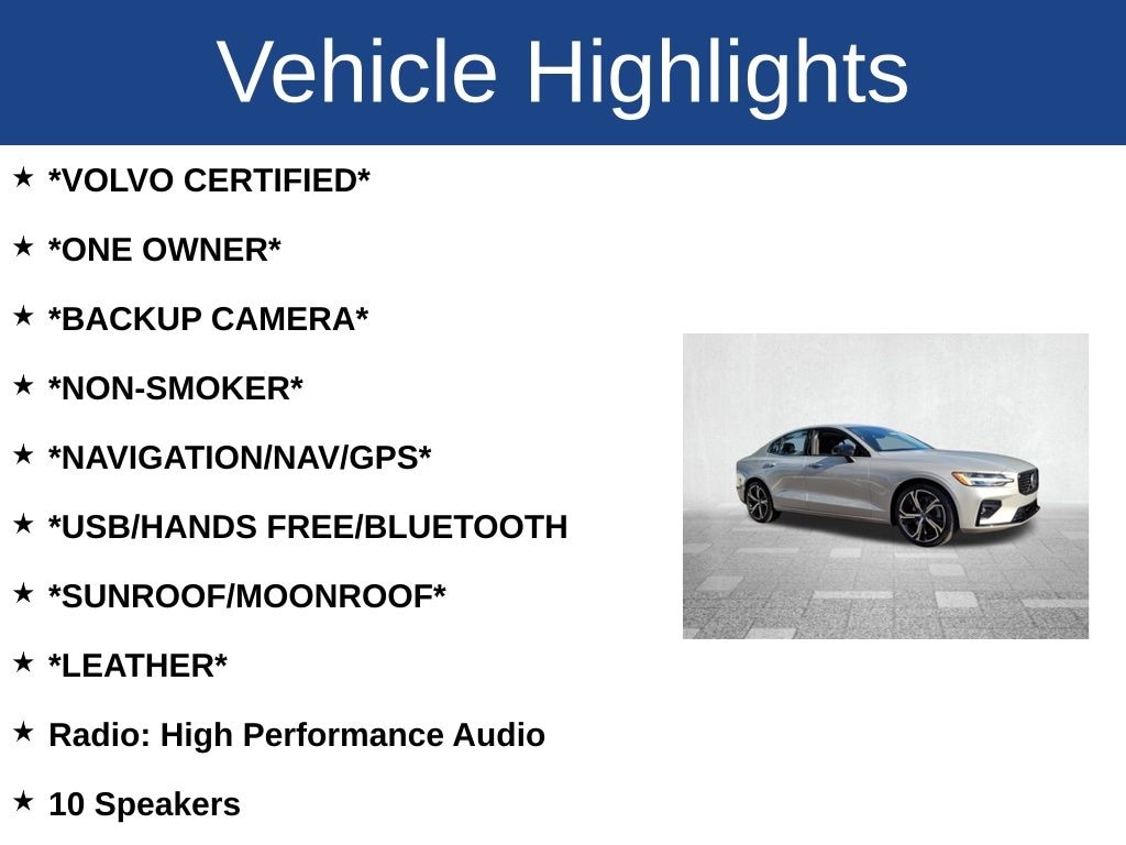 Certified 2023 Volvo S60 B5 Plus Dark Theme Sedan