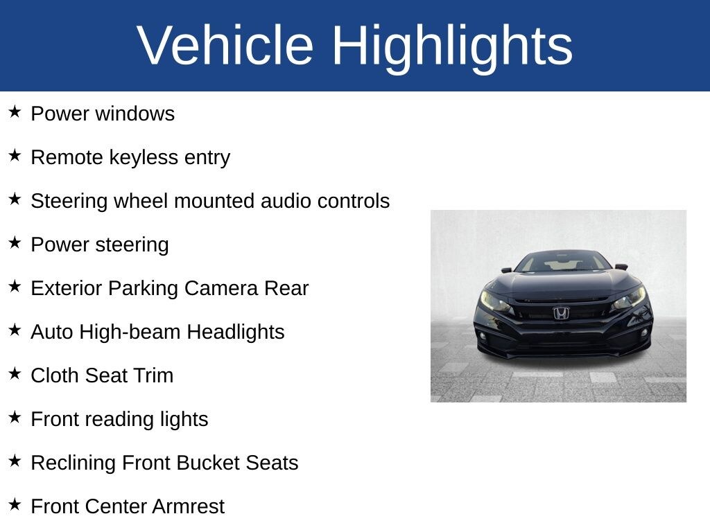 Used 2019 Honda Civic Sport Coupe