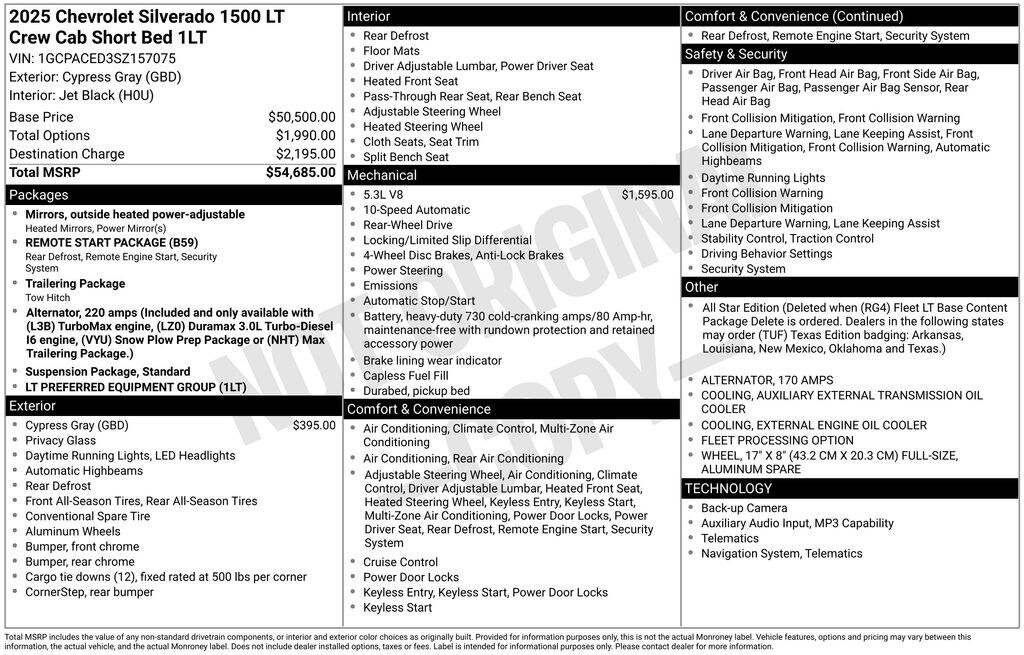 Certified 2025 Chevrolet Silverado 1500 LT Truck Crew Cab