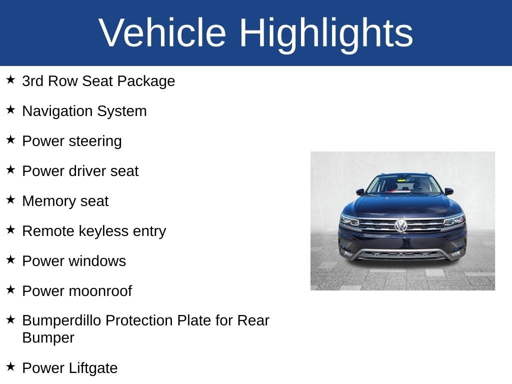 Used 2019 Volkswagen Tiguan 2.0T SEL Premium SUV