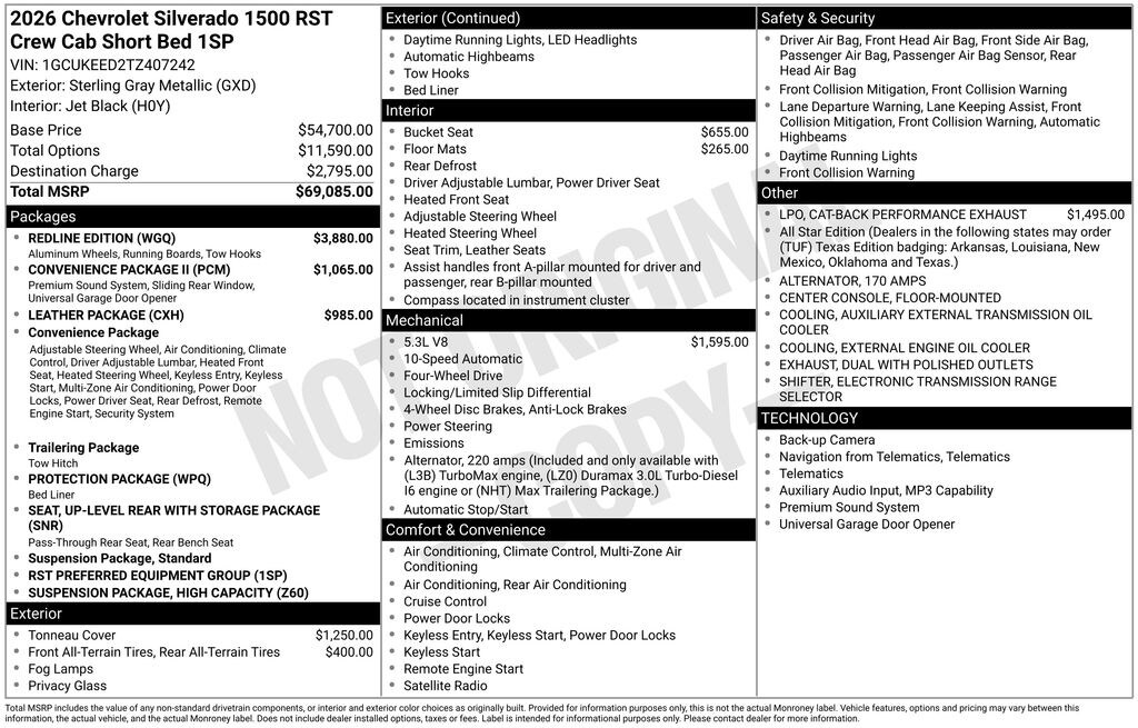 New 2026 Chevrolet Silverado 1500