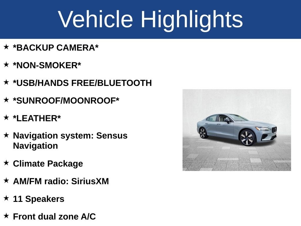 Certified 2024 Volvo S60 plug-in hybrid T8 Plus Dark Theme Sedan