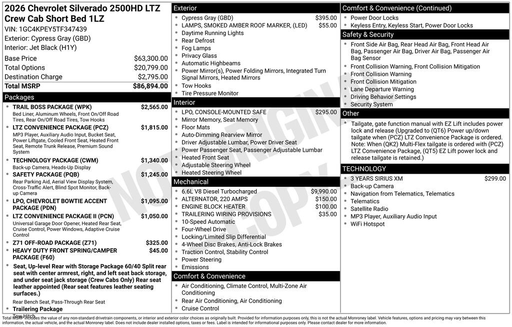 New 2026 Chevrolet Silverado 2500HD