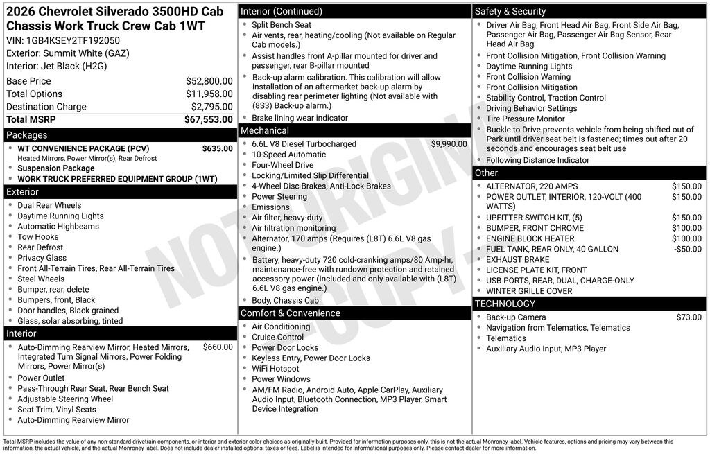 New 2026 Chevrolet Silverado 3500HD