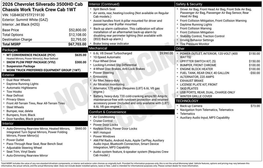 New 2026 Chevrolet Silverado 3500HD