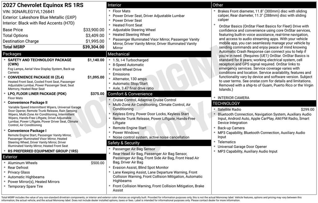 New 2027 Chevrolet Equinox