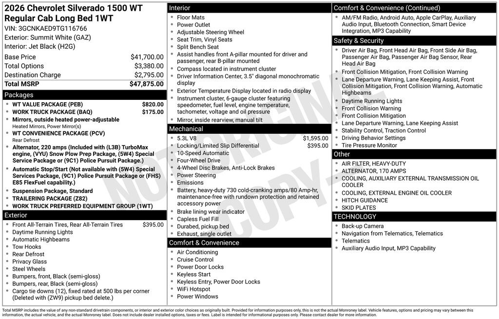 New 2026 Chevrolet Silverado 1500