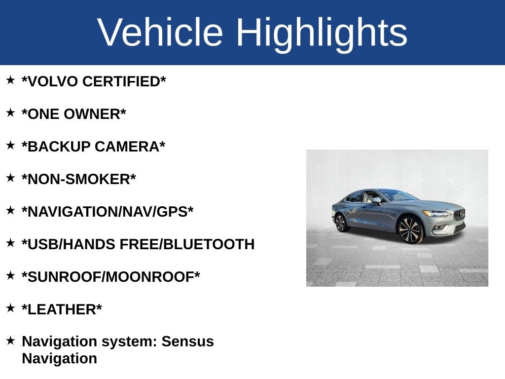 Certified 2023 Volvo S60 Ultimate Sedan