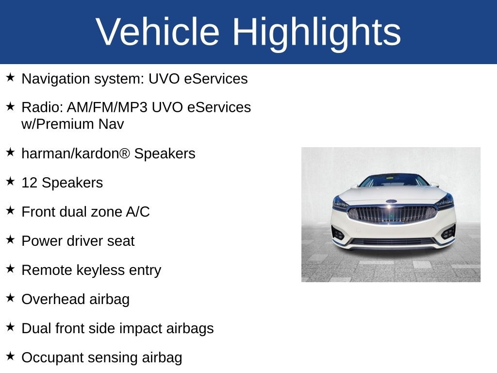 Used 2019 Kia Cadenza Technology Sedan