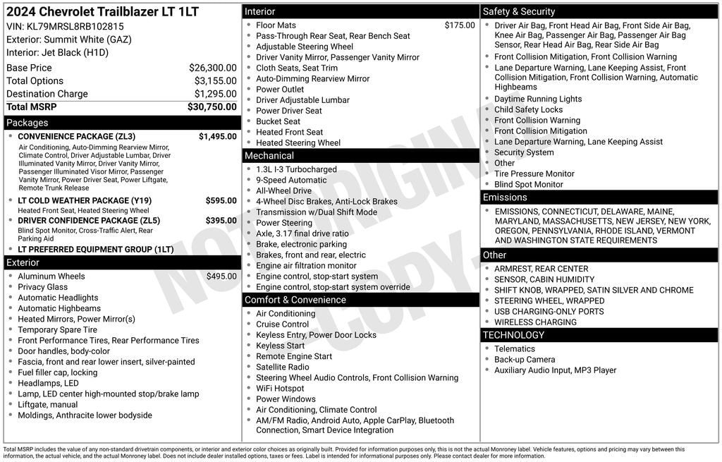 Used 2024 Chevrolet Trailblazer LT SUV