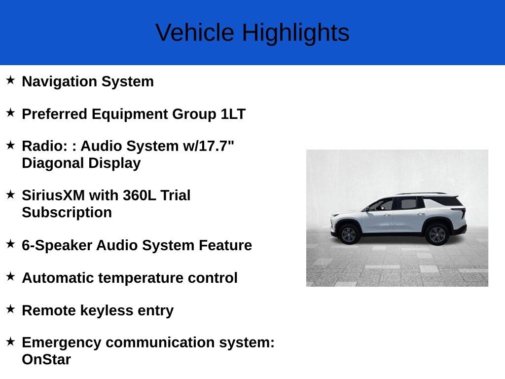 New 2026 Chevrolet Traverse