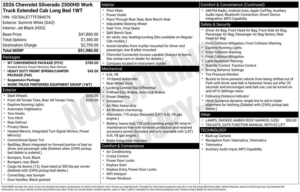 New 2026 Chevrolet Silverado 2500HD