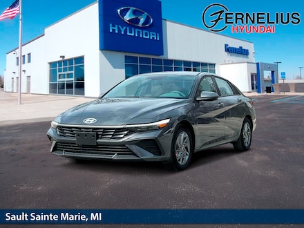 2025 Hyundai Elantra Hybrid Blue Sedan