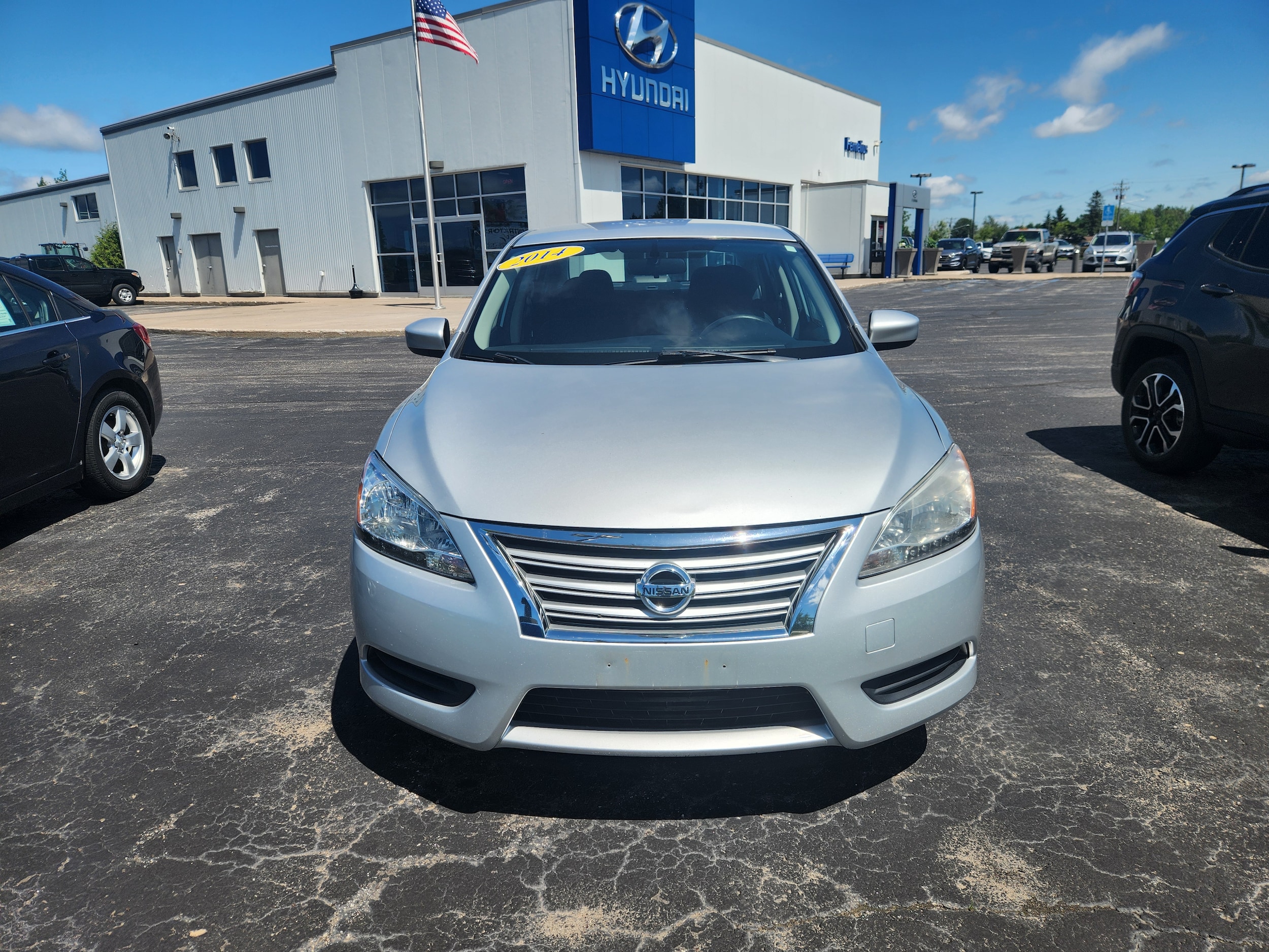 Used 2014 Nissan Sentra S with VIN 3N1AB7AP7EY216477 for sale in Sault Sainte Marie, MI
