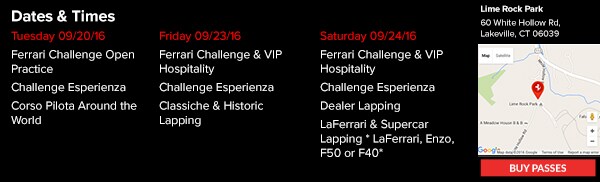 Ferrari Challenge Lime Rock Dates