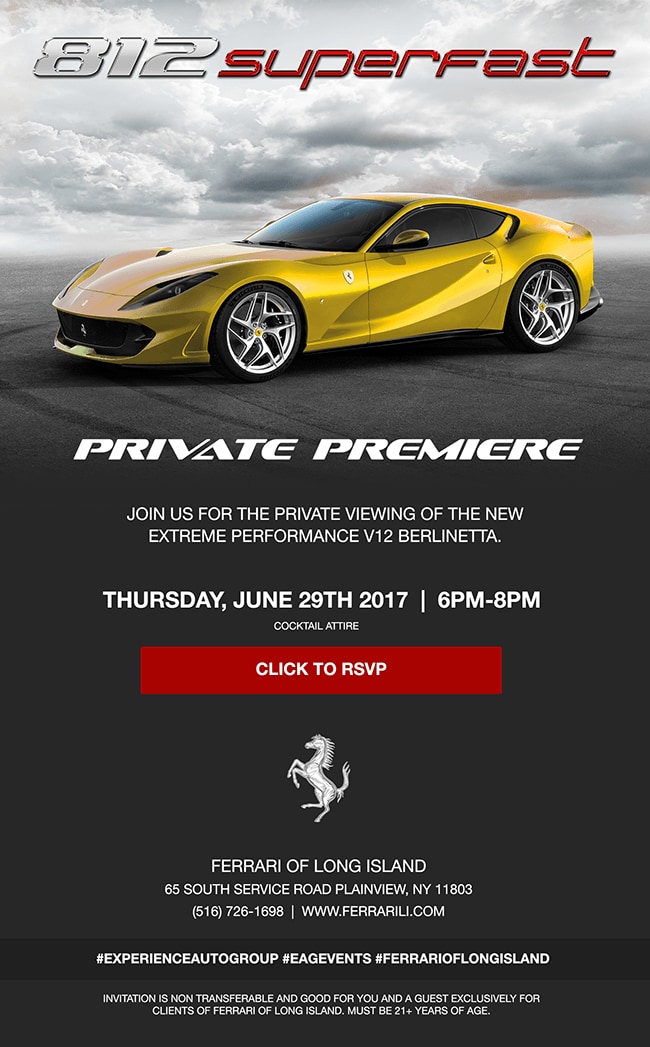 Private Premiere of the Ferrari 812superfast