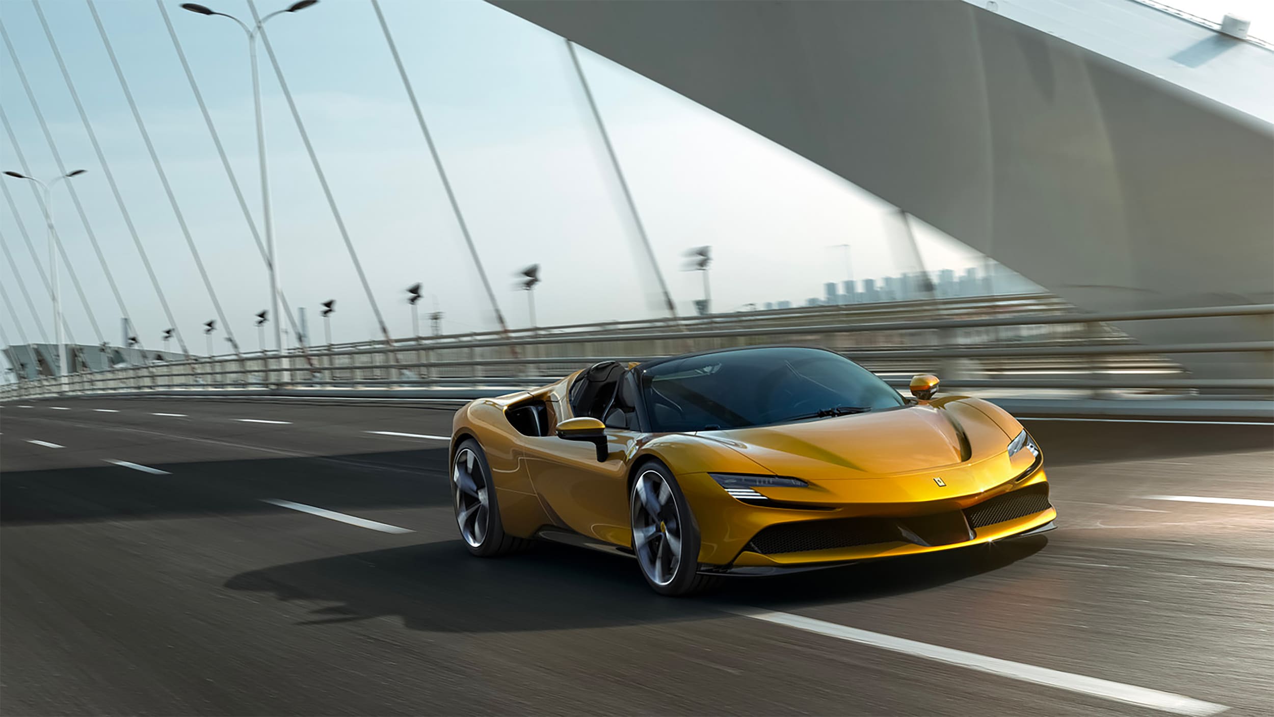 Ferrari SF90 Spider on highway