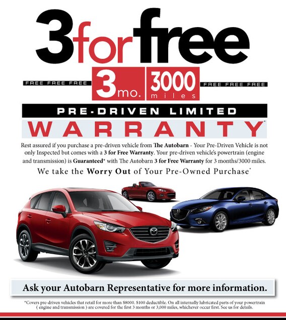 The Autobarn 3 For Free Pre Driven Limited Warranty The Autobarn