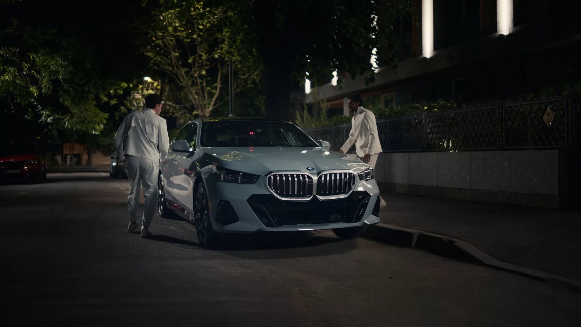 2026 BMW i5 with two guys