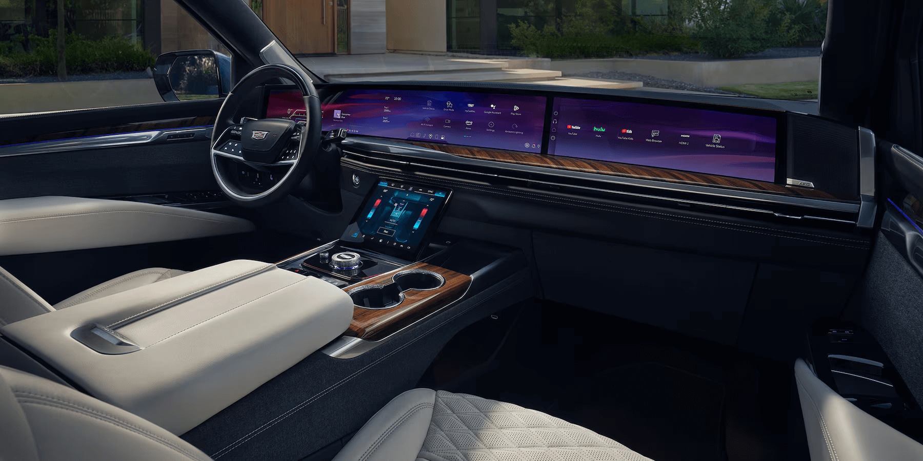 2025 Cadillac Escalade front interior with screen
