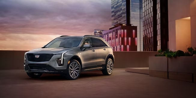 2025 Cadillac XT4 Gray City Roof Buildings