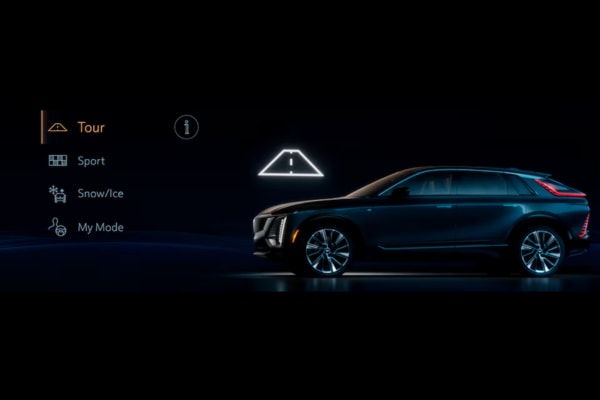 Cadillac Driver Mode Control screen