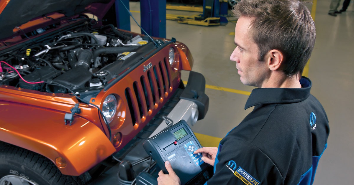 Jeep battery service testing