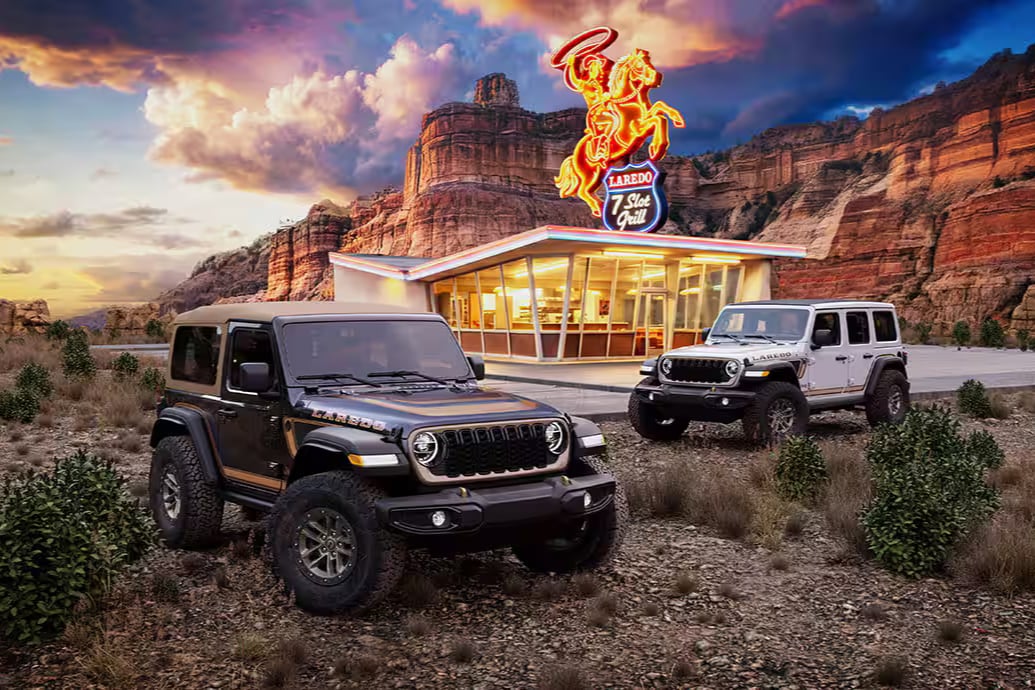 Two 2027 Jeep Wrangler Laredo models