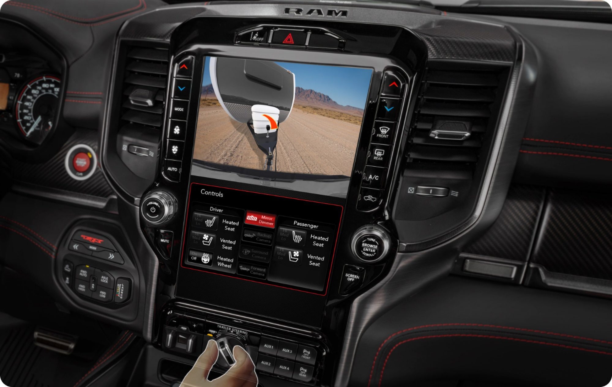 RAM Trailer Reverse Steering Control