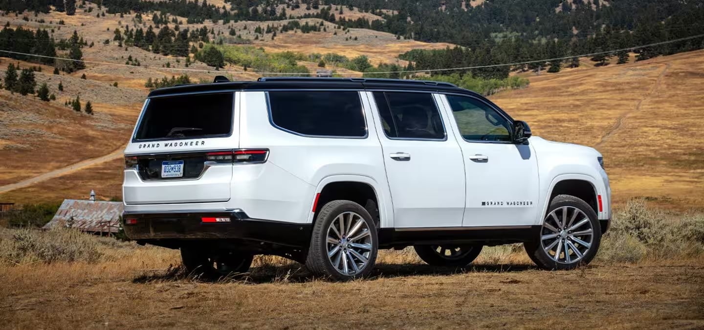 2025 Grand Wagoneer L White Off-Road Mountain