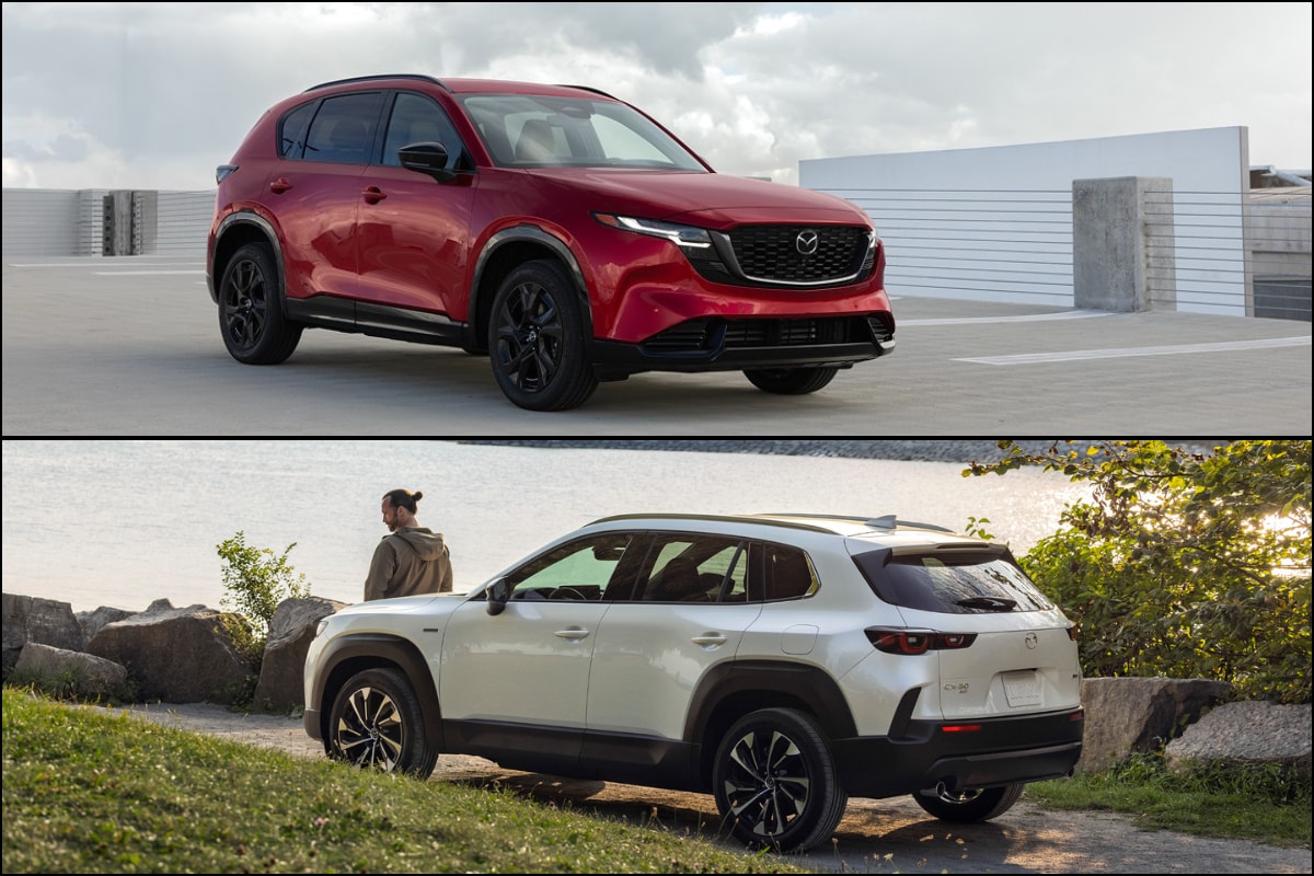 Soul Red Crystal Metallic 2026 Mazda CX-5, Wind Chill Pearl 2026 Mazda CX-50