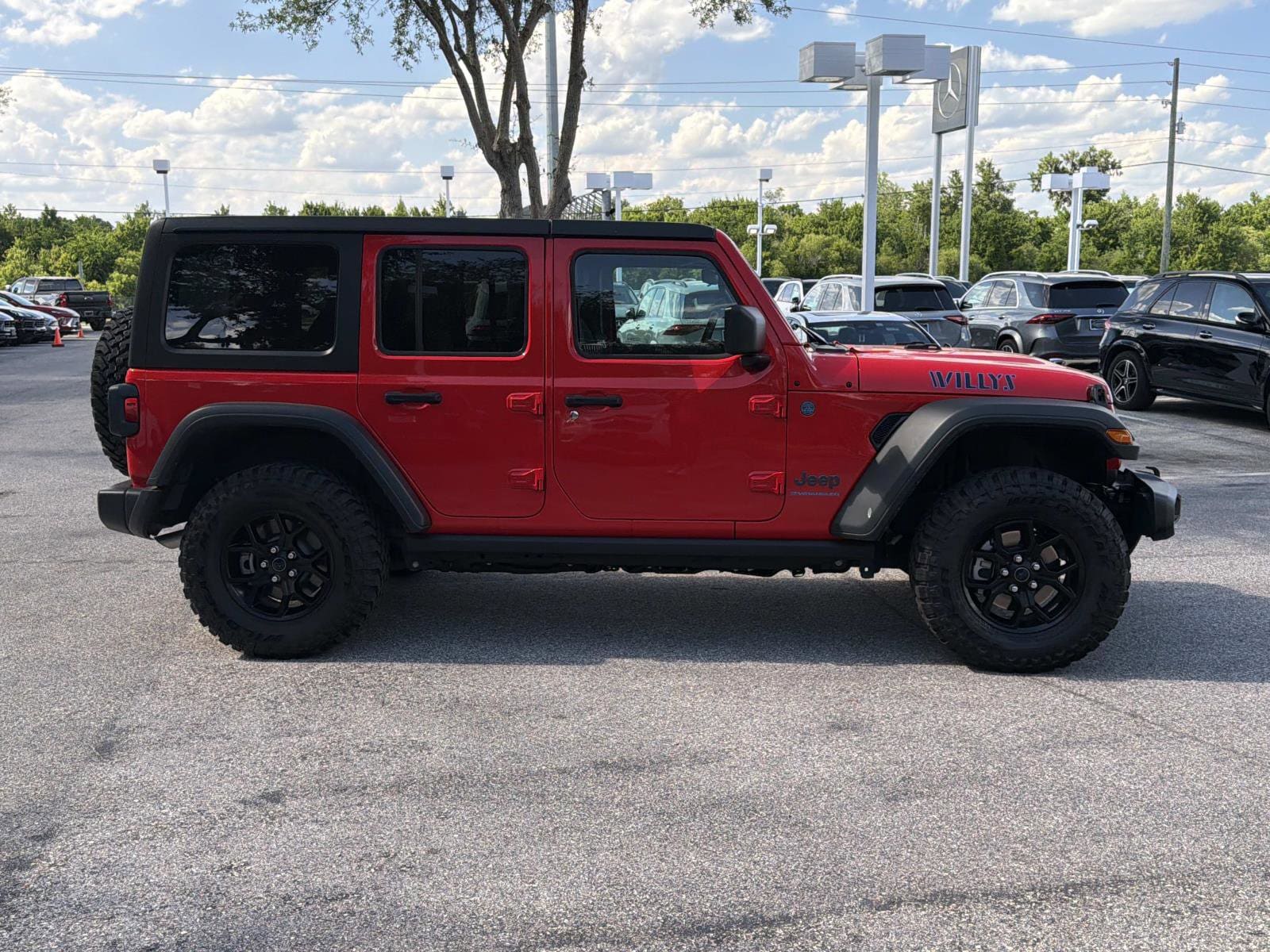 Used 2025 Jeep Wrangler 4xe Willys 4XE with VIN 1C4RJXN67SW585993 for sale in Lakeland, FL