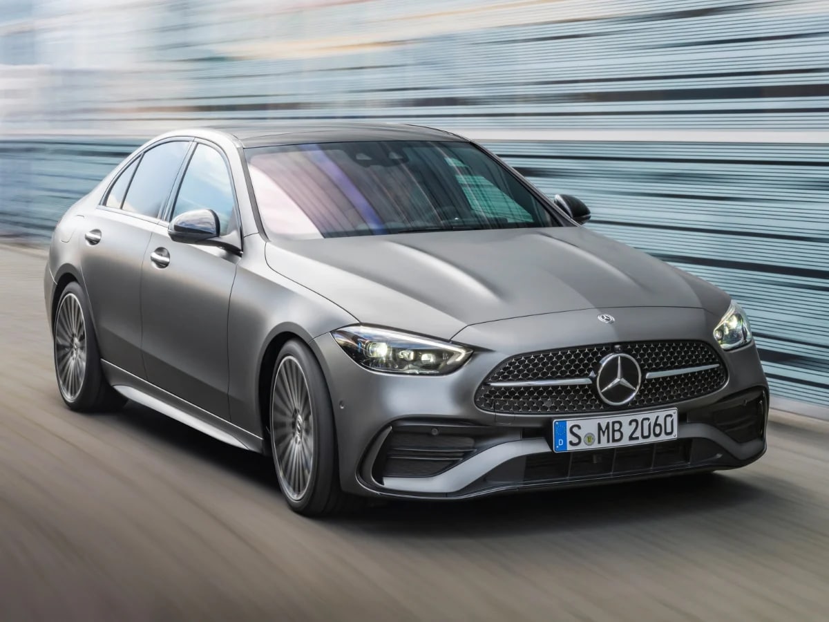 JDPA_2022 Mercedes Benz C 300 AMG Line Gray Front View.jpg