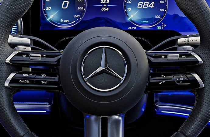 2027 Mercedes-Benz CLA electric sedan interior technology image