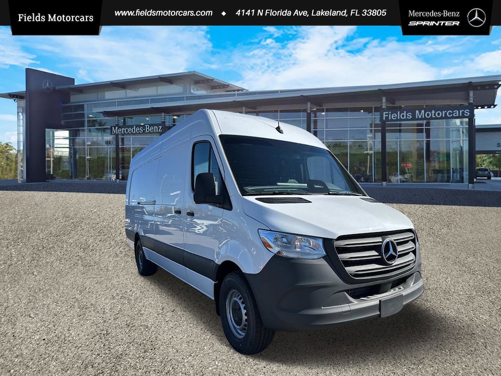 New 2025 Mercedes-Benz Sprinter Cargo Van High Roof 4-Cyl Diesel Van Extended Cargo Van
